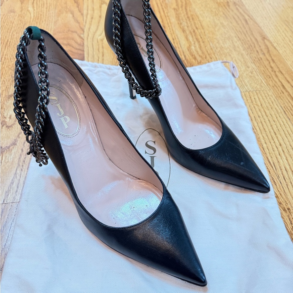 SJP by Sarah Jessica Parker Black Chain Heels